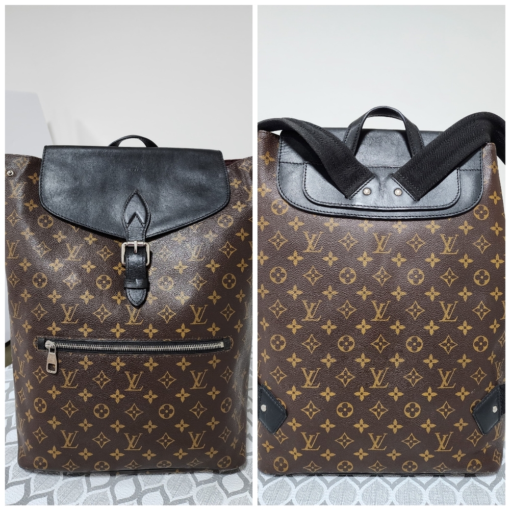 Louis Vuitton Monogram Macassar Palk Backpack Brown/Black - Picture 7 of 14
